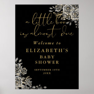 Little Boo Gothic Baby Shower Welcome Sign