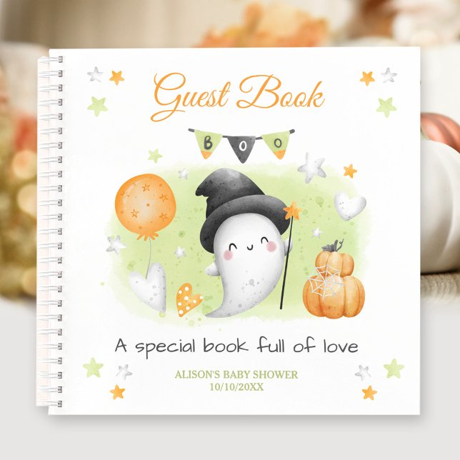 Little Boo Green Orange Baby shower Guest Book (Little Boo Green Orange Baby shower Guest Book)