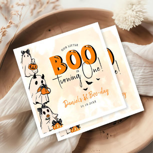 Little Boo Halloween 1st Birthday Napkin