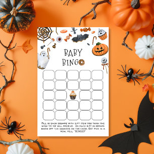 Little Boo Halloween Baby Shower Bingo Game