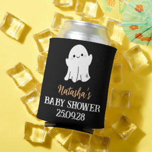 Little Boo Halloween Baby Shower Black Cooler