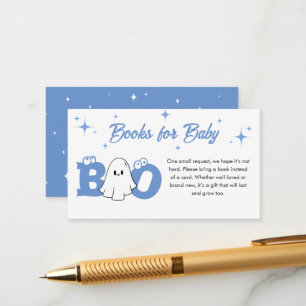 Little Boo Halloween Baby Shower Books For Baby Enclosure Card