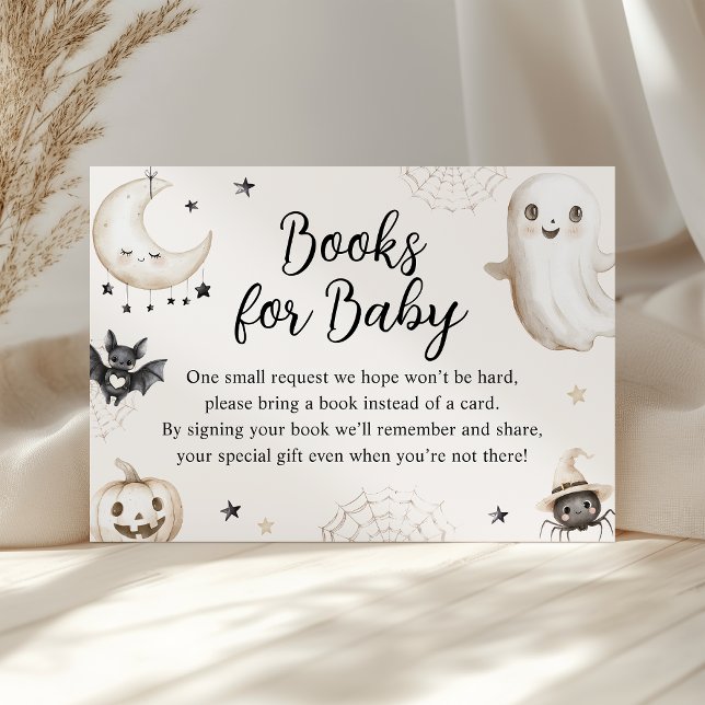 Little Boo Halloween Baby Shower Books for Baby Enclosure Card (Creator Uploaded)