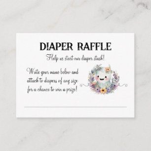 Little Boo Halloween Baby Shower Diaper Raffle Enclosure Card