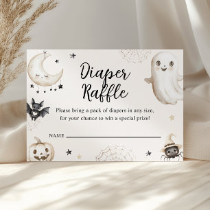 Little Boo Halloween Baby Shower Diaper Raffle Enclosure Card