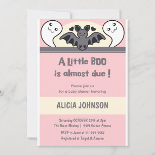 Little Boo Halloween Baby shower Invitation