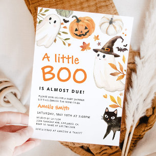 Little Boo Halloween Baby Shower Invitation