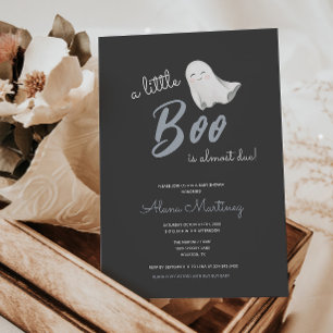 Little Boo Halloween Baby Shower   Invitation