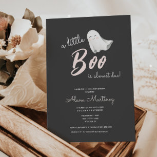 Little Boo Halloween Baby Shower   Invitation