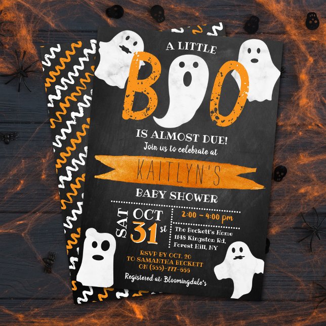 Little Boo! Halloween Baby Shower Invitation (Creator Uploaded)