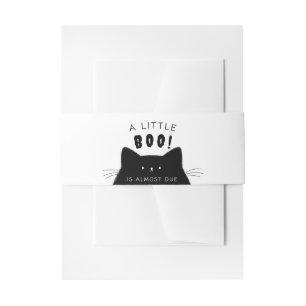 Little Boo Halloween Baby Shower Invitation Belly Band