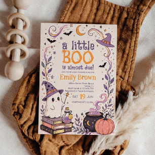 Little Boo Halloween Baby Shower Invite