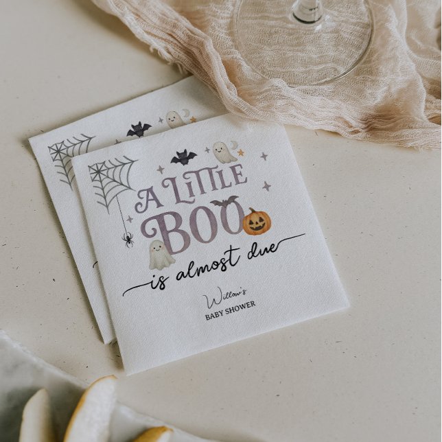 Little Boo Halloween Baby Shower  Napkin (Creator Uploaded)