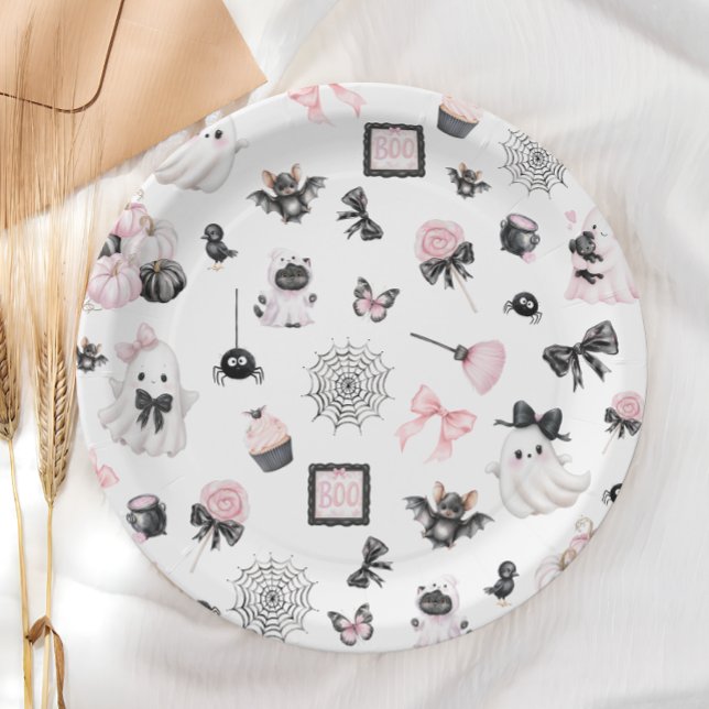 Little Boo Halloween Baby Shower  Paper Plate (Creator Uploaded)