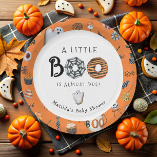 Little Boo Halloween Baby Shower  Paper Plate