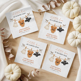 Little Boo Halloween Baby Shower Personalised Napkin