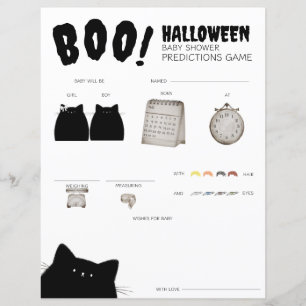 Little Boo Halloween Baby Shower Predictions Game
