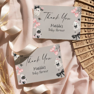 Little Boo Halloween Baby Shower Thank You Card