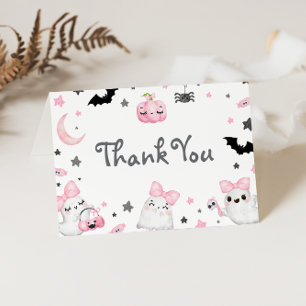 Little Boo Halloween Baby Shower Thank You Card