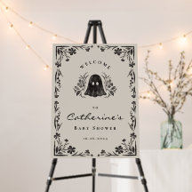 Little Boo Halloween Baby Shower Welcome Sign