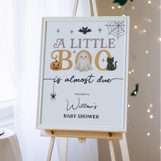 Little Boo Halloween Baby Shower Welcome Sign (Creator Uploaded)