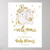 Little Boo Halloween Baby Shower Welcome Sign