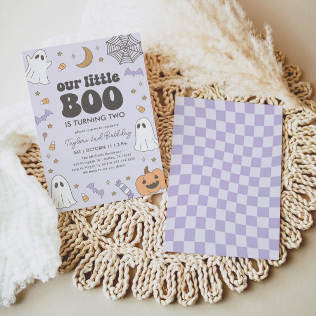 Little Boo Halloween Birthday Invitation (Creator Uploaded)
