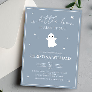 Little Boo Halloween Boy Baby Shower Invitation