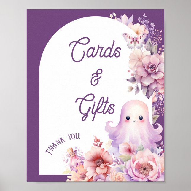 Little Boo halloween cards and gifts Baby Shower Poster (Front)