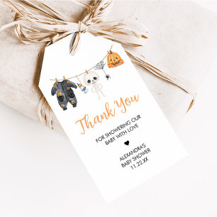 Little Boo Halloween Clothesline Baby Favor Tags