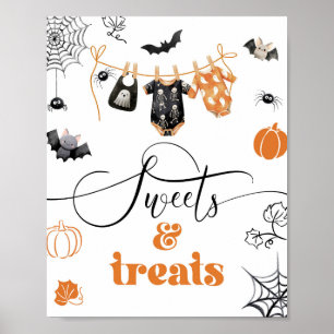 Little Boo halloween Clothesline Sweets and Treats Poster