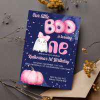 Little boo Halloween cute girl ghost birthday