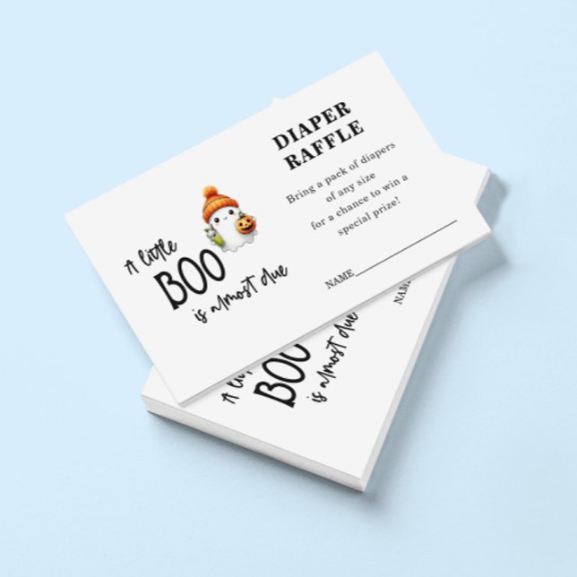 Little Boo Halloween Diaper Raffle Baby Shower  Enclosure Card (Creator Uploaded)