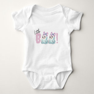 Little Boo Halloween Ghost  Baby Bodysuit