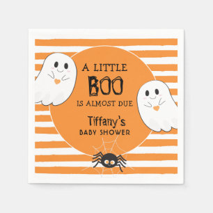 Little Boo Halloween Ghost Baby Shower Napkin