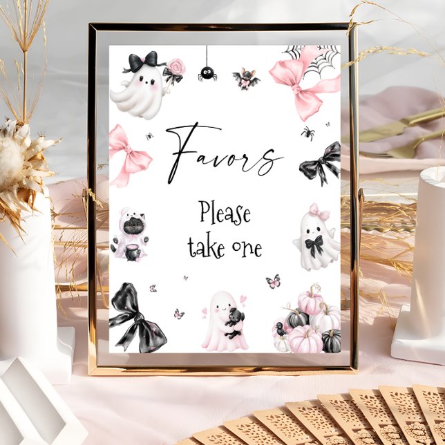 Little Boo Halloween Girl Baby Shower Favours Poster (Creator Uploaded)