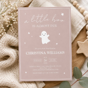 Little Boo Halloween Girl Baby Shower Invitation