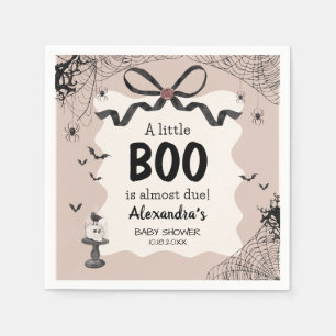 Little Boo Halloween Gothic Baby Shower Napkin