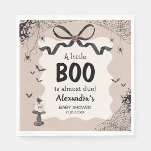 Little Boo Halloween Gothic Baby Shower Napkin