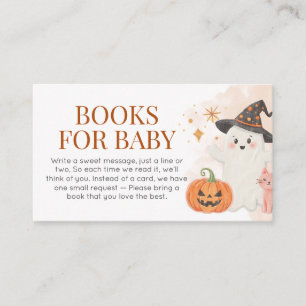 Little Boo Halloween Pumpkin Baby Books for Baby Enclosure Card