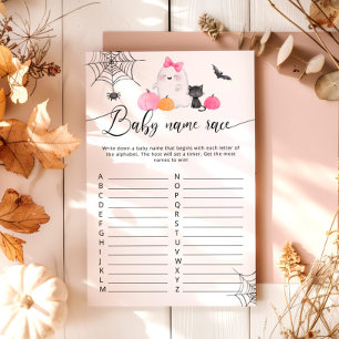 Little Boo Halloween shower baby name race game