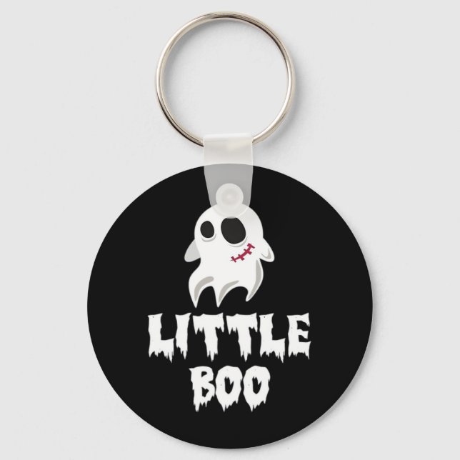 Little Boo In Halloween Cool Graphic Key Ring (Front)