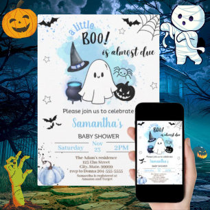 Little Boo is Almost Due Baby Shower Invitation