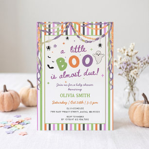 Little Boo is Almost Due Baby Shower Invitation