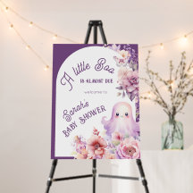 Little boo is almost Due baby shower welcome