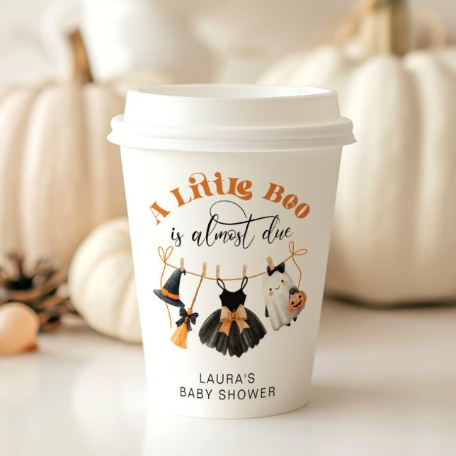 Little Boo is almost due Clotheslie baby shower Paper Cups (Creator Uploaded)