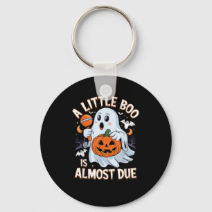 Little Boo Is Almost Due Cute Halloween Pregnancy Key Ring