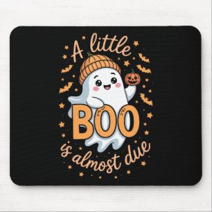 Little Boo Is Almost Due Cute Halloween Pregnancy Mouse Pad