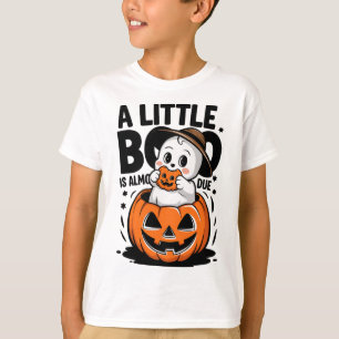 Little Boo Is Almost Due Cute Halloween Pregnancy T-Shirt