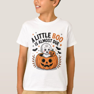 Little Boo Is Almost Due Cute Halloween Pregnancy T-Shirt